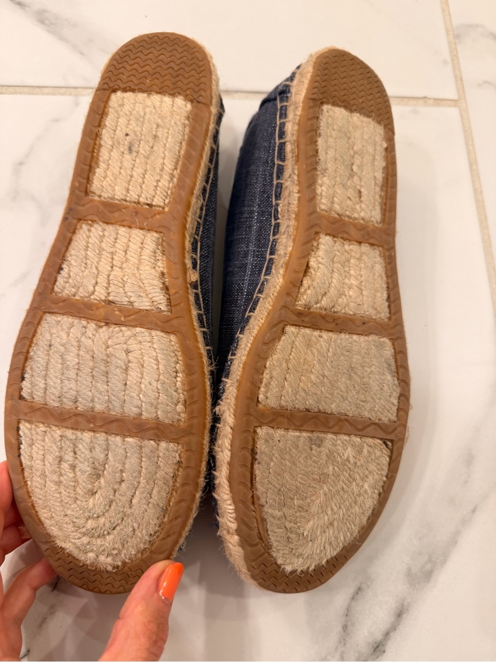 Simply Vera Vera Wang Navy Embellished Espadrille Flats with Bow - Picture 3 of 7